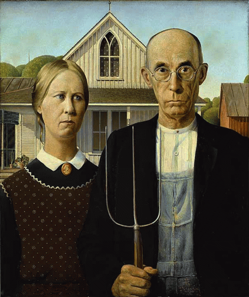 ArtistGrant Wood Year	1930 Type	Oil on beaverboard Dimensions	74.3 cm × 62.4 cm (29¼ in × 24½ in) Location	Art Institute of Chicago
